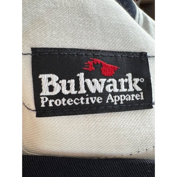 Bulwark Flame-Resistant Work Pants W36 L34 Navy Blue 100% Cotton Safety Certifie - Picture 5 of 9